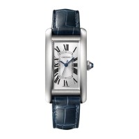 Réplica do Cartier Tank Americaine, mostrador prateado WSTA0044