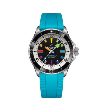 Breitling A17375211B2S1 SuperOcean Automático 42 Aço Inoxidável / Preto - Arco-íris / Borracha Breitling A17375211B2S1 SuperOcean Automático 42 Aço Inoxidável / Preto - Arco-íris / Borracha