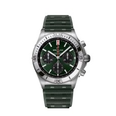 Breitling Chronomat B01 42 AB0134101L2S1 Aço Inoxidável Borracha Verde Breitling Chronomat B01 42 AB0134101L2S1 Aço Inoxidável Borracha Verde