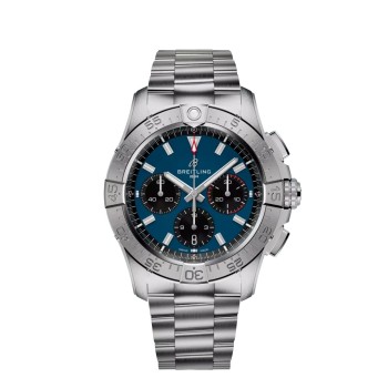 Breitling Avenger B01 Cronógrafo 42 AB0146101C1A1 Pulseira Azul em Aço Inoxidável Breitling Avenger B01 Cronógrafo 42 AB0146101C1A1 Pulseira Azul em Aço Inoxidável