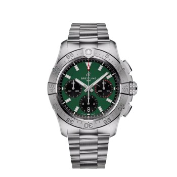 Breitling Avenger B01 Cronógrafo 42 AB0146101L1A1 Pulseira Verde em Aço Inoxidável Breitling Avenger B01 Cronógrafo 42 AB0146101L1A1 Pulseira Verde em Aço Inoxidável