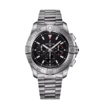 Breitling Super Avenger B01 Cronógrafo 46 EB0148101B1E1 Pulseira de Titânio Preta