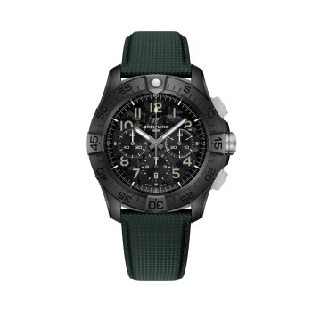 Pulseira preta Breitling Super Avenger B01 Chronograph 46 SB0148101B1X1 Night Mission