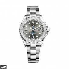 Rolex Yacht-Master Rhodium Dial Steel e Platinum Oyster Midsize RSO 268622 Réplica relogio