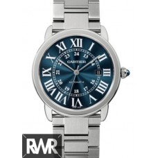 Réplica Cartier Ronde Solo Blue Dial Automático WSRN0023 masculino