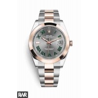 Réplica do relógio Rolex Datejust 41 Everose Everose ouro 126301 Slate Dial