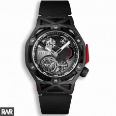 Réplica Hublot Techframe Ferrari Tourbillon Chronograph Carbono 45mm