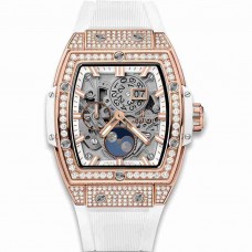 Réplica Hublot Spirit of Big Bang Moonphase King Gold White Pav&eacute 42mm