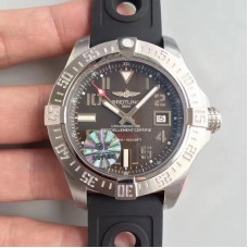 Réplica Breitling Avenger II Seawolf A1733110/F563/152S mostrador de aço inoxidável antracite