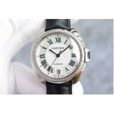 Réplica Cartier Cle 40MM aco inoxidável & Diamantes Marcas Brancas