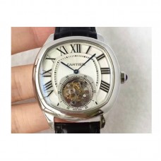 Réplica Drive De Calibre de Cartier Tourbillon W4100013 aco inoxidável Marcas Brancas Tourbillon