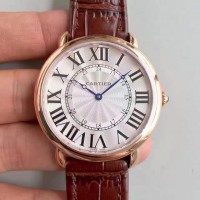 Réplica Ronde Luis Cartier W6801004 42MM Ouro Rosa Prata Dial