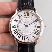 Réplica Ronde Luis Cartier W6801004 42MM aco inoxidável Prata Dial