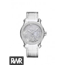 Copiar Chopard Happy Snowflakes Ouro Branco 18K e Diamantes Edição Limitada