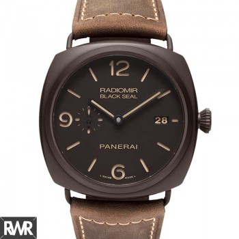 Réplica relogio Panerai Radiomir Composto Preto Selo 3 Dias Automático 45mm PAM00505