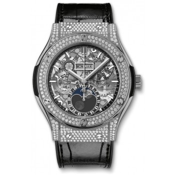 Hublot Classic Fusion Aerofusão Moonphase Titanium Pave 517.NX.0170.LR.1704