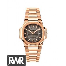 Copiar Patek Philippe Nautilus Senhoras Rosa Ouro 7011 / 1R-010