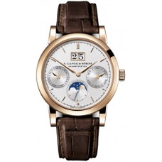 Réplica Relógio Calendário Anual A.Lange & Sohne Saxonia Ouro Rosa 330.032