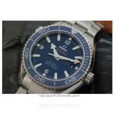 Réplica Omega Seamaster Planet Ocean 45MM aco inoxidável Marcador Azul 