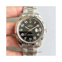 Réplica Rolex Datejust II 116334 41MM Aco Inoxidável Marcador Preto