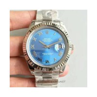 Réplica Rolex Datejust II 116334 41MM Aco Inoxidável Marcador Azul