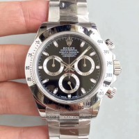 Réplica Rolex Daytona Cosmograph 116520 Aco Inoxidável Marcador Preto