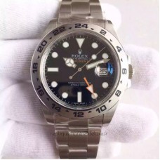 Réplica Rolex Explorer II 216570 Aco Inoxidável Marcador Preto