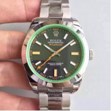 Réplica Rolex Milgauss 116400GV Aco Inoxidável Marcador Preto