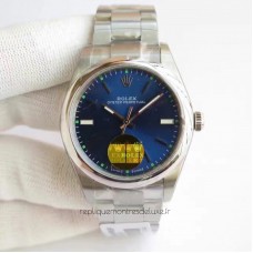 Réplica Rolex Oyster Perpetual 34 114300 Aco Inoxidável Marcador Azul