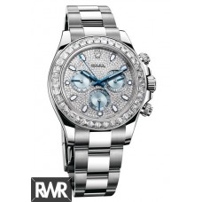 Rolex Daytona luneta de diamante de platina e mostrador 116576 TBR Réplica relogio