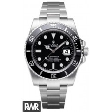 Réplica relogio Rolex Submariner Data 116610LN-97200 Marcador Preto