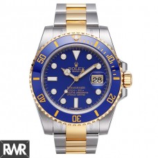 Réplica relogio Rolex Submariner 116613LB-97203 Marcador Azul Automático Homens