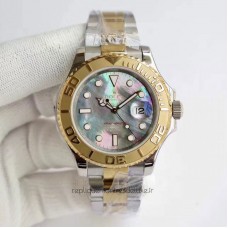 Réplica Rolex Yacht-Master 40 116622 Aco Inoxidável & Ouro Amarelo Azul Mother Of Pearl Dial