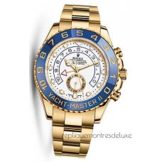 Réplica Rolex Yacht-Master II 116688 Ouro Amarelo Marcas Brancas 